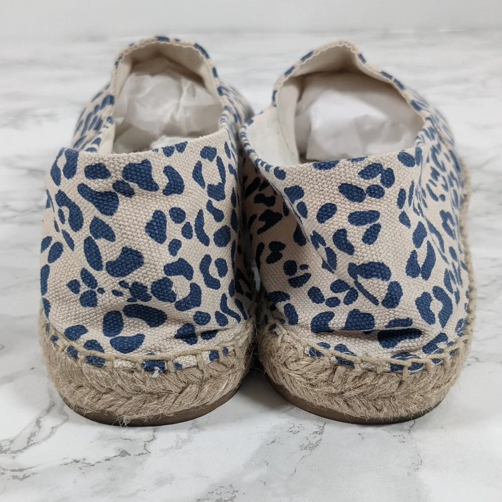 Sam Edelman Verona Blue Leopard Espadrilles Size 8